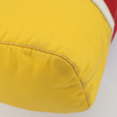 PRADA Pouch Nylon Yellow Silver Auth gh1970-7