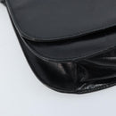 PRADA Chain Shoulder Bag Leather Black Silver Auth gh1971-11