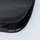 PRADA Chain Shoulder Bag Leather Black Silver Auth gh1971-12