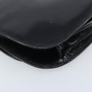 PRADA Chain Shoulder Bag Leather Black Silver Auth gh1971-13