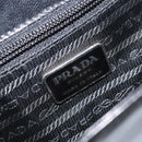 PRADA Chain Shoulder Bag Leather Black Silver Auth gh1971-16