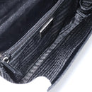 PRADA Chain Shoulder Bag Leather Black Silver Auth gh1971-17