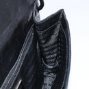 PRADA Chain Shoulder Bag Leather Black Silver Auth gh1971-18
