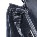 PRADA Chain Shoulder Bag Leather Black Silver Auth gh1971-19