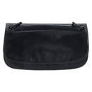 PRADA Chain Shoulder Bag Leather Black Silver Auth gh1971-2