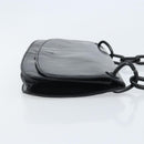 PRADA Chain Shoulder Bag Leather Black Silver Auth gh1971-4