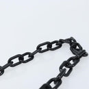 PRADA Chain Shoulder Bag Leather Black Silver Auth gh1971-8