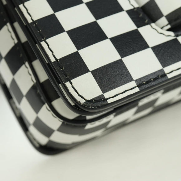Christian Dior Evolution Flap Shoulder Bag Leather Black White Auth gh1972M