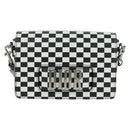 Christian Dior Evolution Flap Shoulder Bag Leather Black White Auth gh1972M-13