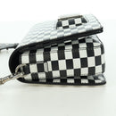 Christian Dior Evolution Flap Shoulder Bag Leather Black White Auth gh1972M-3