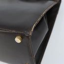 Salvatore Ferragamo Vala Hand Bag Leather Brown Gold Auth gh1974-10