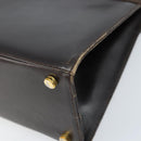 Salvatore Ferragamo Vala Hand Bag Leather Brown Gold Auth gh1974-12