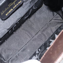 Salvatore Ferragamo Vala Hand Bag Leather Brown Gold Auth gh1974-16