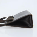 Salvatore Ferragamo Vala Hand Bag Leather Brown Gold Auth gh1974-5