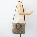 GUCCI GG Supreme Tote Bag PVC 2way Beige Gold 473887 Auth gh1977-21
