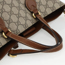 GUCCI GG Supreme Tote Bag PVC 2way Beige Gold 473887 Auth gh1977-6