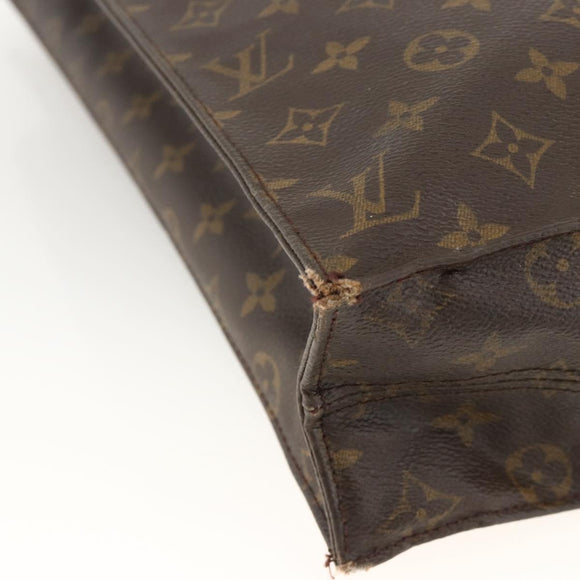 LOUIS VUITTON Monogram Sac Plat Hand Bag M51140 LV Auth gh1978