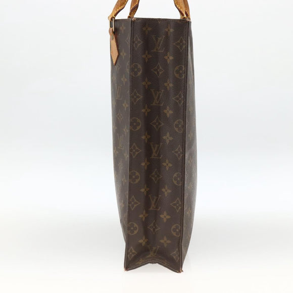 LOUIS VUITTON Monogram Sac Plat Hand Bag M51140 LV Auth gh1978