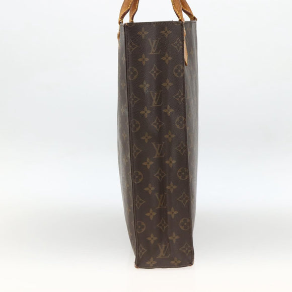 LOUIS VUITTON Monogram Sac Plat Hand Bag M51140 LV Auth gh1978