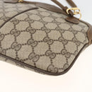 GUCCI GG Supreme Web Sherry Line Bag PVC Beige Gold 904 02 047 Auth gh1981-12
