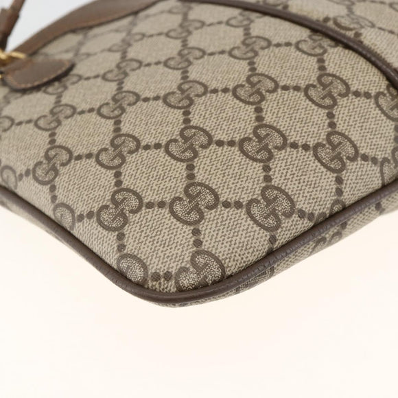 GUCCI GG Supreme Web Sherry Line Bag PVC Beige Gold 904 02 047 Auth gh1981