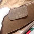 GUCCI GG Supreme Web Sherry Line Bag PVC Beige Gold 904 02 047 Auth gh1981-15
