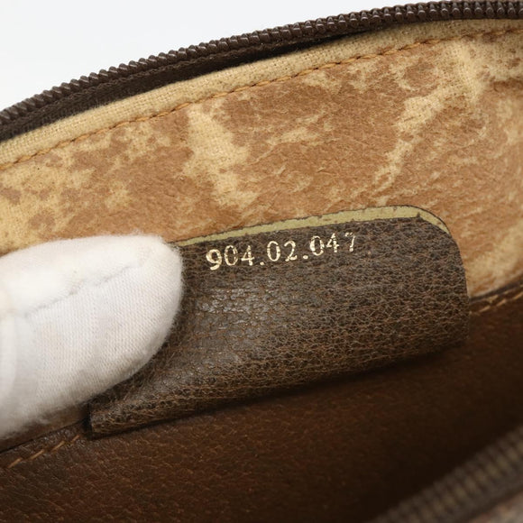 GUCCI GG Supreme Web Sherry Line Bag PVC Beige Gold 904 02 047 Auth gh1981