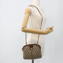 GUCCI GG Supreme Web Sherry Line Bag PVC Beige Gold 904 02 047 Auth gh1981-22