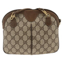 GUCCI GG Supreme Web Sherry Line Bag PVC Beige Gold 904 02 047 Auth gh1981-3