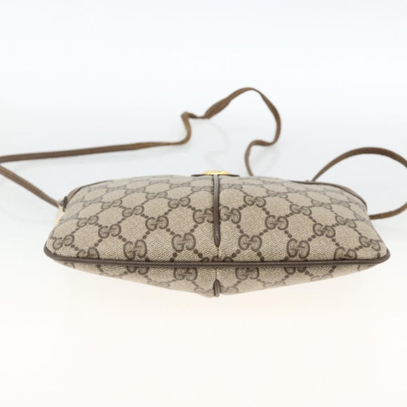 GUCCI GG Supreme Web Sherry Line Bag PVC Beige Gold 904 02 047 Auth gh1981