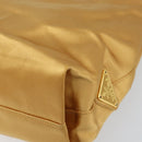PRADA Chain Hand Bag Satin Gold Auth gh1982-16