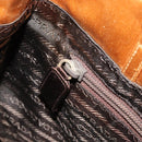 PRADA Chain Hand Bag Satin Gold Auth gh1982-20