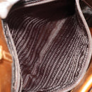 PRADA Chain Hand Bag Satin Gold Auth gh1982-21