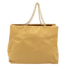 PRADA Chain Hand Bag Satin Gold Auth gh1982-13