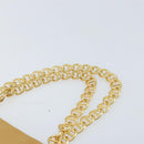PRADA Chain Hand Bag Satin Gold Auth gh1982-8