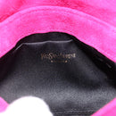 SAINT LAURENT Accessory Pouch Suede Pink Gold Auth gh1983-15