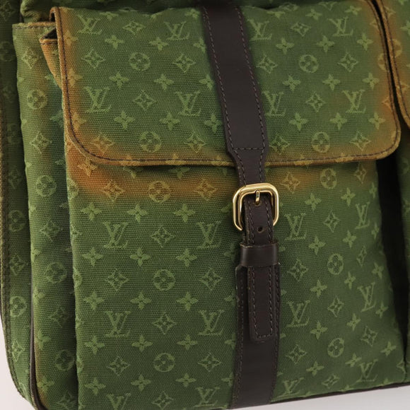 LOUIS VUITTON Monogram Mini Claudine Boston Bag TST Khaki M42332 LV Auth gh1987