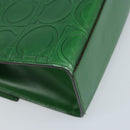 Salvatore Ferragamo Gancini Shoulder Bag Leather Green Silver Auth gh1988A-13