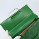 Salvatore Ferragamo Gancini Shoulder Bag Leather Green Silver Auth gh1988A-15