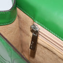 Salvatore Ferragamo Gancini Shoulder Bag Leather Green Silver Auth gh1988A-20