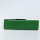 Salvatore Ferragamo Gancini Shoulder Bag Leather Green Silver Auth gh1988A-9