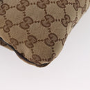 GUCCI GG Canvas Web Sherry Line Shoulder Bag Beige Silver 169937 Auth gh1991-10