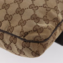 GUCCI GG Canvas Web Sherry Line Shoulder Bag Beige Silver 169937 Auth gh1991-17