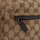 GUCCI GG Canvas Web Sherry Line Shoulder Bag Beige Silver 169937 Auth gh1991-18