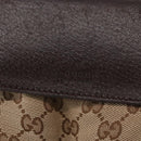 GUCCI GG Canvas Web Sherry Line Shoulder Bag Beige Silver 169937 Auth gh1991-19