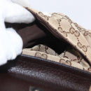 GUCCI GG Canvas Web Sherry Line Shoulder Bag Beige Silver 169937 Auth gh1991-26