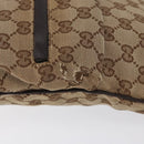GUCCI GG Canvas Web Sherry Line Shoulder Bag Beige Silver 169937 Auth gh1991-5