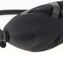 Salvatore Ferragamo Gancini Shoulder Bag Suede Black Silver Auth gh1993-15