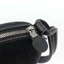 Salvatore Ferragamo Gancini Shoulder Bag Suede Black Silver Auth gh1993-10