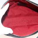 Salvatore Ferragamo Gancini Shoulder Bag Suede Black Silver Auth gh1993-11